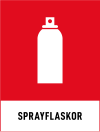 Fraktionsskylt, SPRAYFLASKOR, Traffic Red