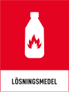 Fraktionsskylt, LÖSNINGSMEDEL, Traffic Red