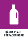 Fraktionsskylt, HÅRDA PLASTFÖRPACKNINGAR, Signal Violet