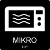 Taktil/Braille symbolskylt, MIKRO, m.grå/vit