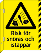 Varning! Risk för snöras och istappar